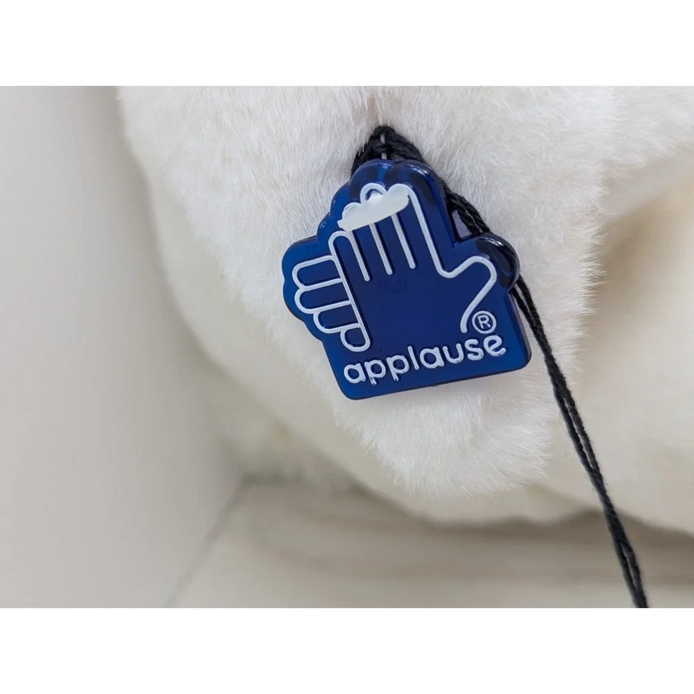 Applause White Pink Benny Bunny‎ Rabbit  Plush vintage w/ tags 15